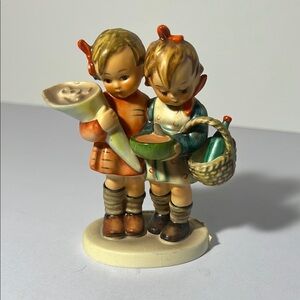 Charming Hummel Figurine with Basket and Flowers Going to Gradma’s. GH111